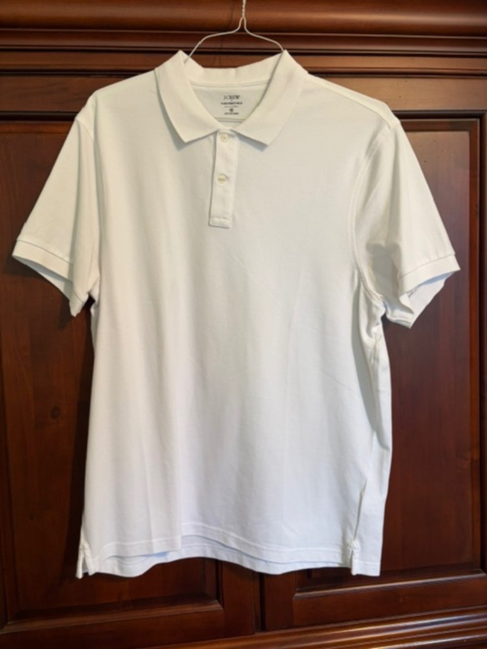 J Crew Mens White Flex Pique Polo XL